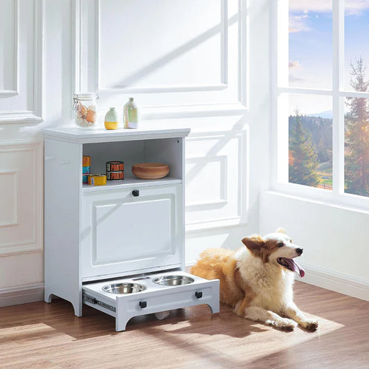 Mueble estación de alimentación para mascotas