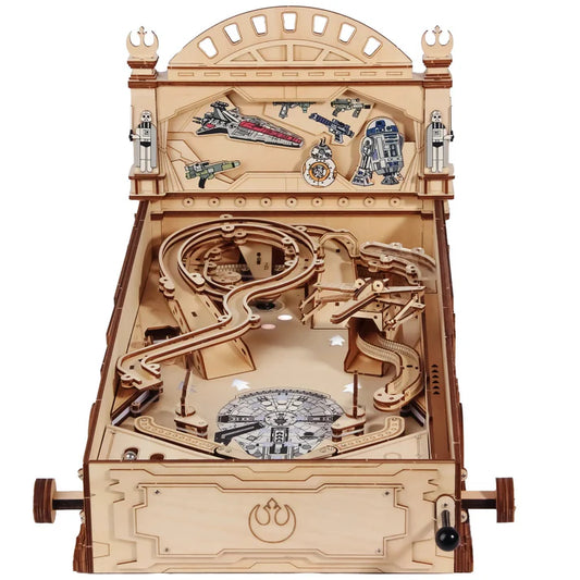 Máquina de pinball 3D de rompecabezas de madera